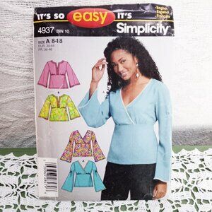 Simplicity It's So Easy Sewing Pattern # 4937 Sz A 8-18 Uncut/Unused NIP